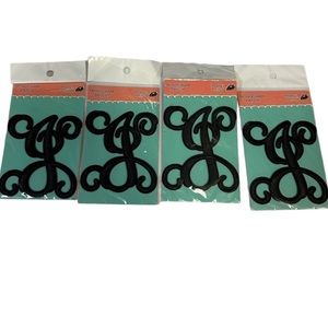 Simply Southern Monogram Black Letter J Iron On Patch | Set Of Four NWT